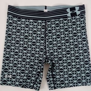 Under Armour Teal & Black Logo Compression Shorts